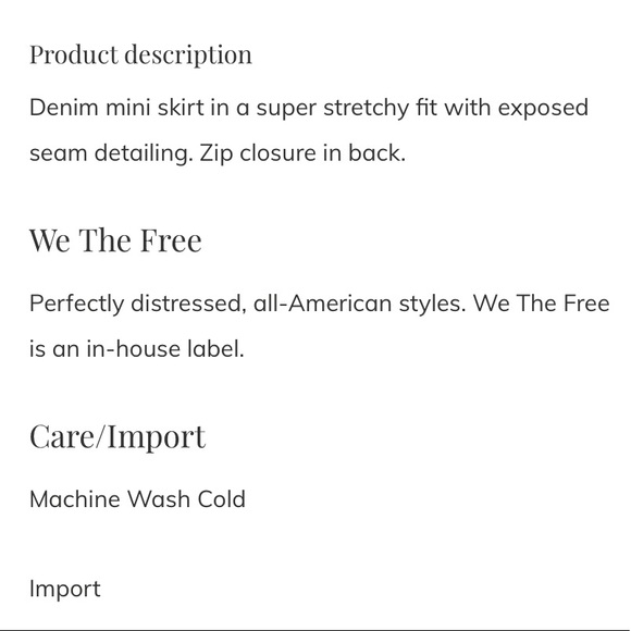 NWT Free People Faded Blue Denim Modern Femme Skirt - Picture 10 of 10